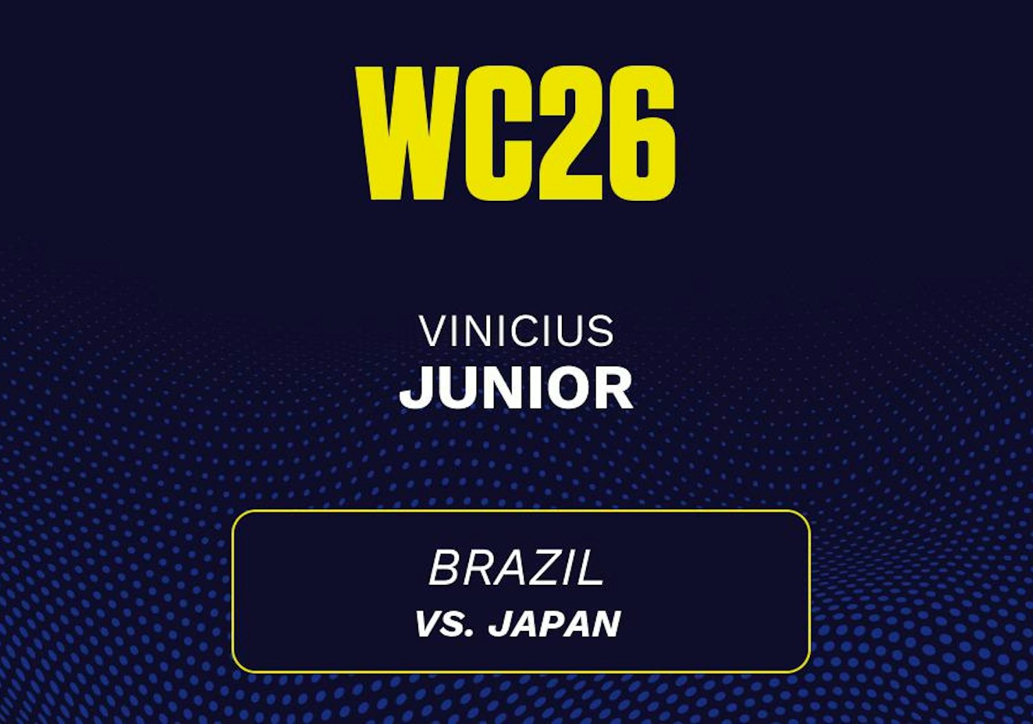 Goal Projection Vinicius Junior's predicted stats vs. Japan, including anytime goal ...