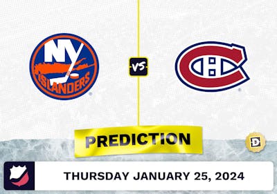 NY Islanders vs. Montreal Canadiens Prediction, Odds, NHL Picks [1/25/2024]