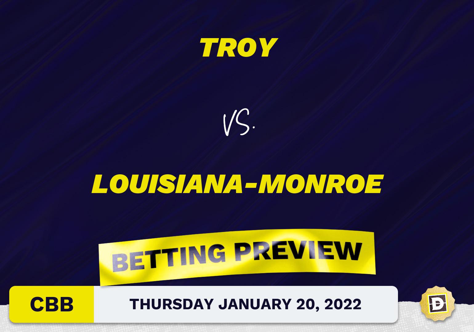 Troy vs. Louisiana-Monroe CBB Predictions and Odds - Jan 20, 2022