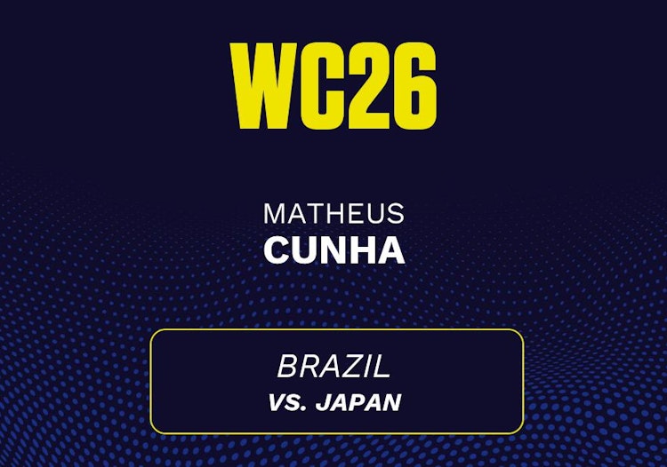 Matheus Cunha projected stats for Tuesday, June 30, 2026.
