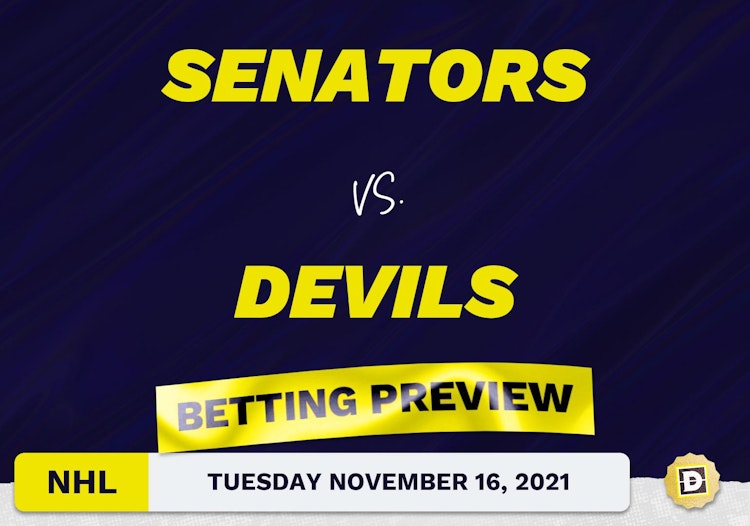Senators vs. Devils Predictions and Odds - Nov 16, 2021