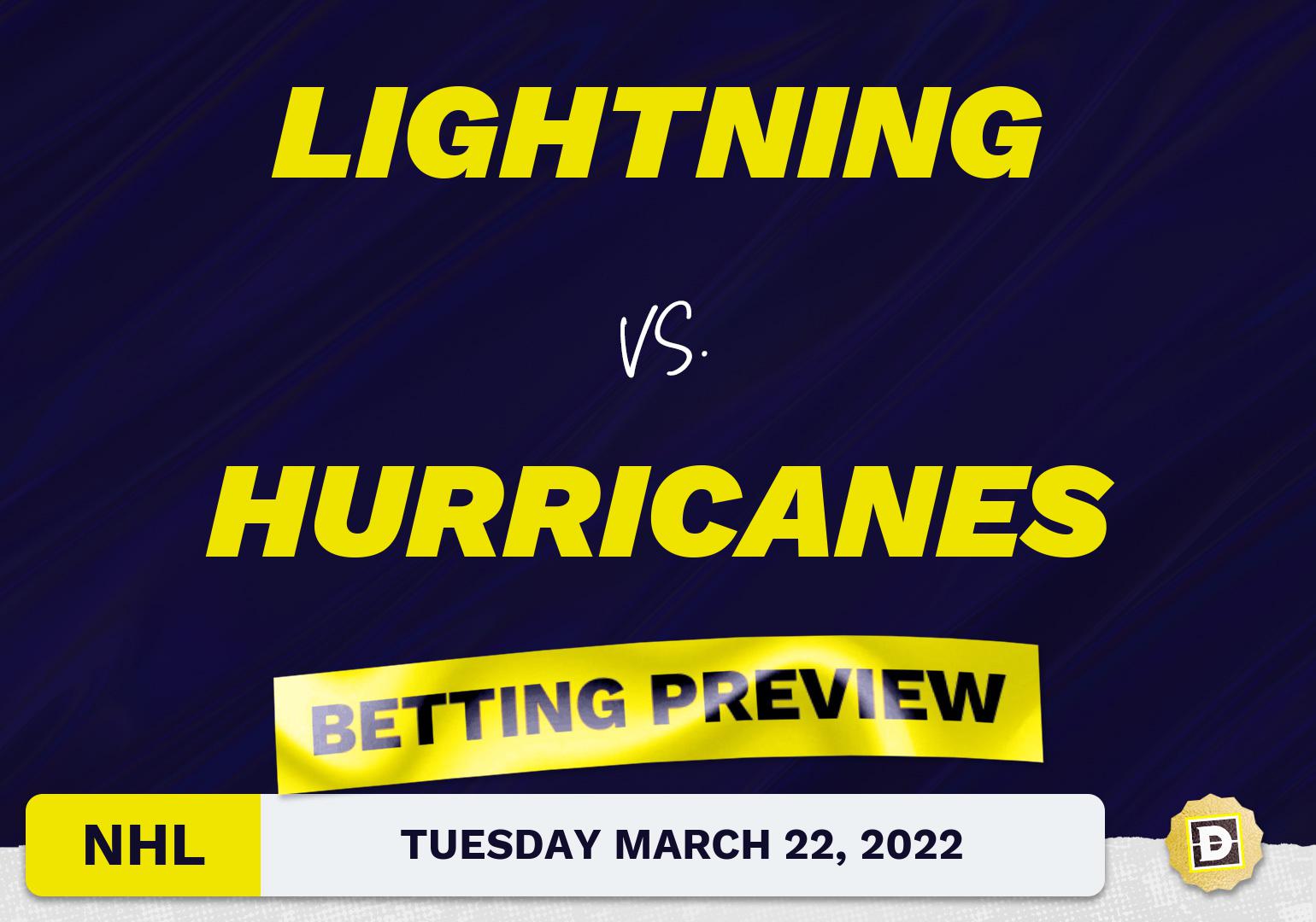 Lightning vs. Hurricanes Predictions and Odds - Mar 22, 2022