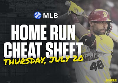 Home Run Cheat Sheet - HR Data, Stats, Matchups and More - Thursday, July 20
