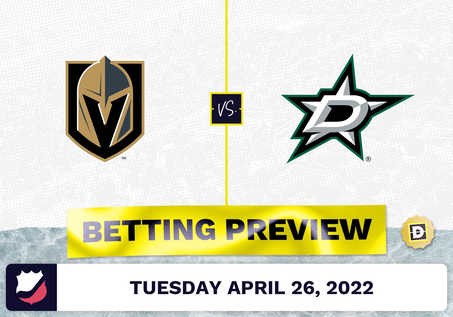 Golden Knights vs. Stars Prediction and Odds - Apr 26, 2022