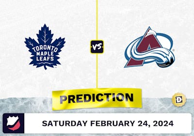 Toronto Maple Leafs vs. Colorado Avalanche Prediction, Odds, NHL Picks [2/24/2024]
