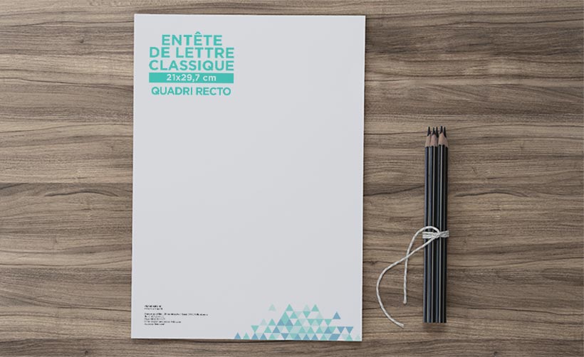 Papier à en-tête impression personnalisée