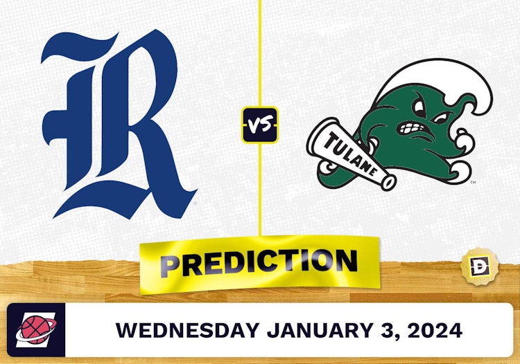 Rice vs. Tulane Prediction, Odds, College Basketball Picks  [1/3/2024]