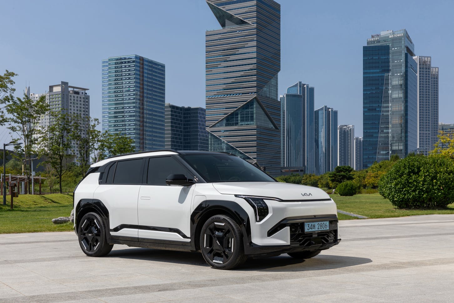 Ein weißer Kia-EV3