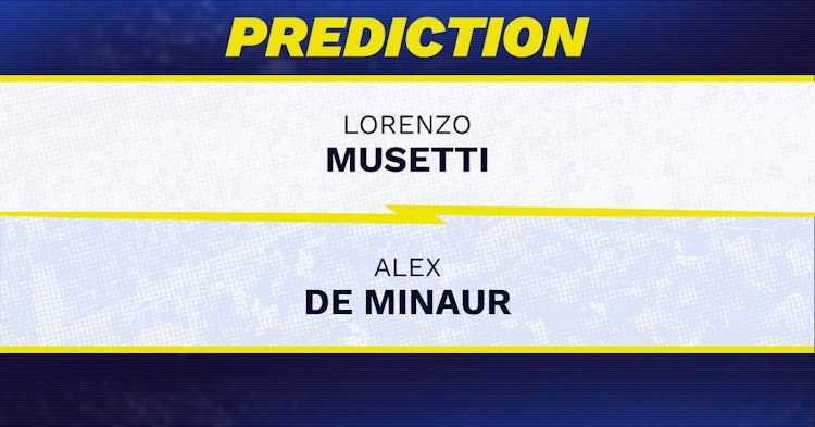 Lorenzo Musetti vs Alex de Minaur Tennis Prediction.