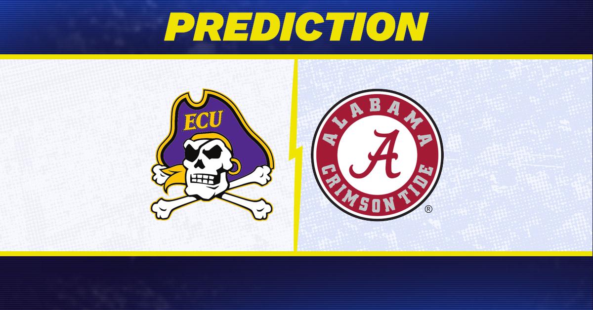 East Carolina takes on Alabama in College Football action.