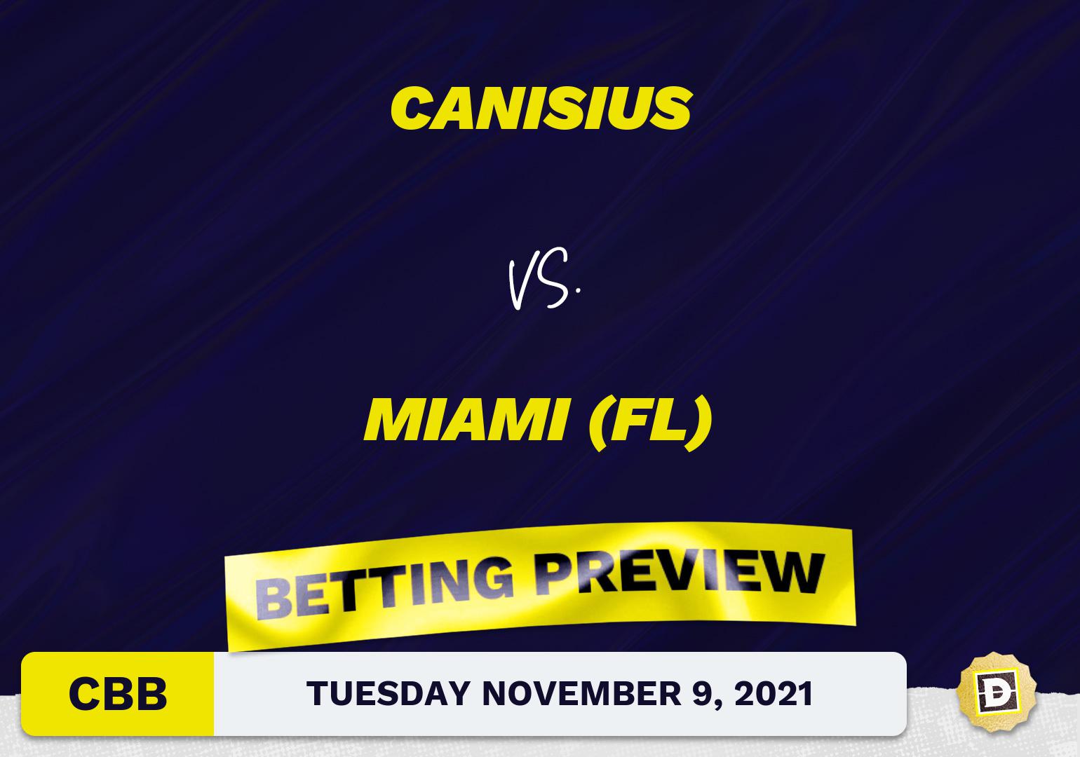 Canisius vs. Miami (FL) CBB Predictions and Odds - Nov 9, 2021