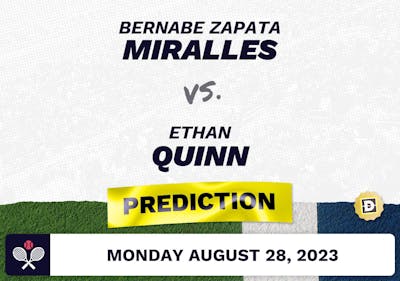 Bernabe Zapata Miralles vs. Ethan Quinn Prediction - US Open 2023