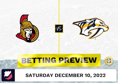 Senators vs. Predators Prediction and Odds - Dec 10, 2022