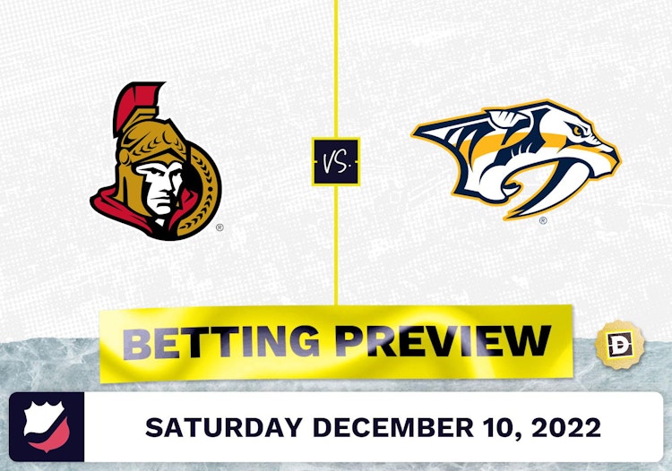 Senators vs. Predators Prediction and Odds - Dec 10, 2022