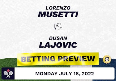 Lorenzo Musetti vs. Dusan Lajovic Predictions - Jul 18, 2022