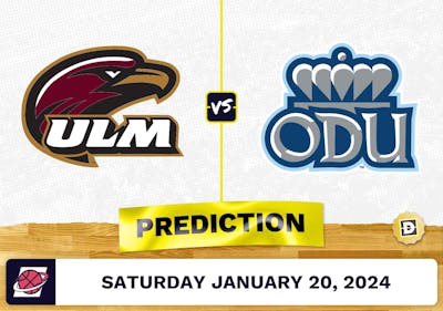 Louisiana-Monroe vs. Old Dominion Prediction, Odds, College Basketball Picks [1/20/2024]