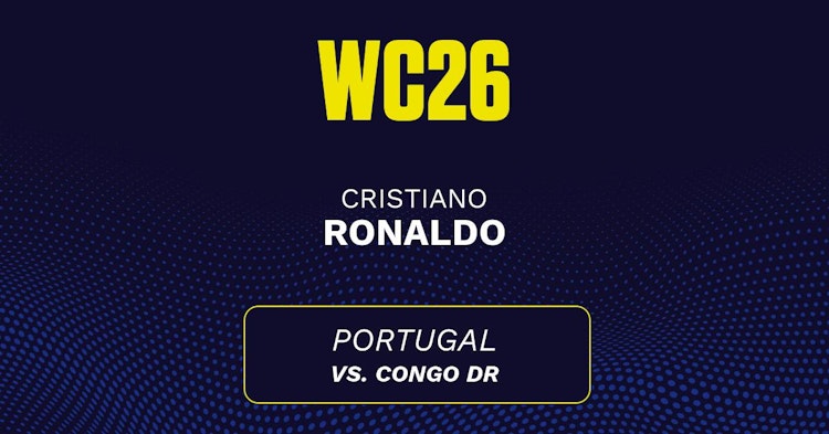 Cristiano Ronaldo projected stats for Wednesday, June 17, 2026.