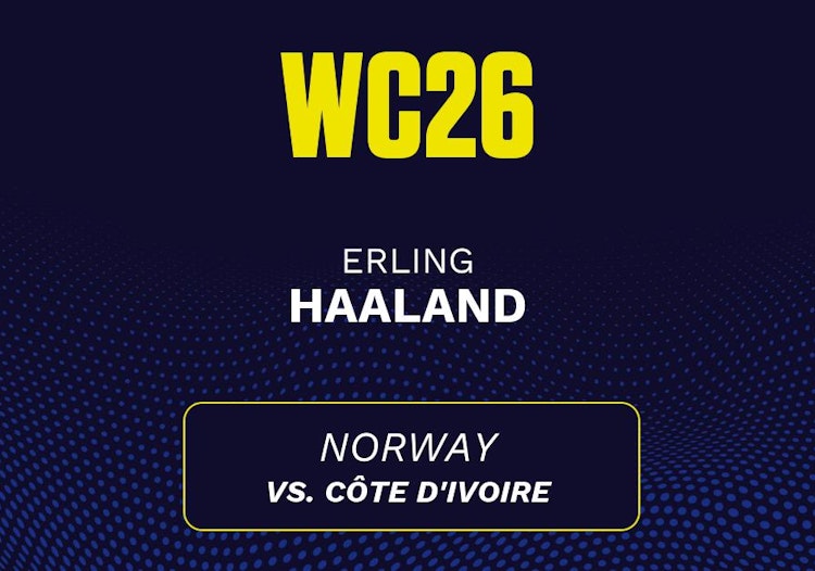 Erling Haaland projected stats for Tuesday, June 30, 2026.