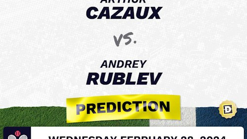Arthur Cazaux vs. Andrey Rublev Prediction, Odds, Picks for ATP Dubai 2024