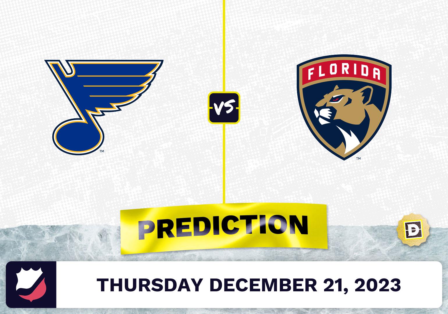 St. Louis Blues vs. Florida Panthers Prediction, Odds, NHL Picks  [12/21/2023]
