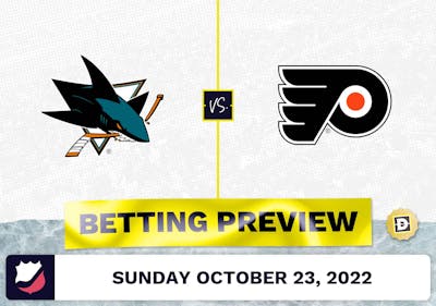 Sharks vs. Flyers Prediction and Odds - Oct 23, 2022