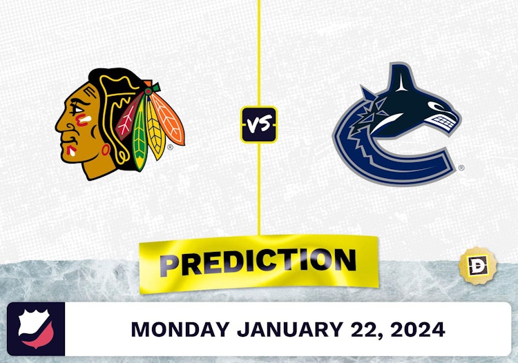 Chicago Blackhawks vs. Vancouver Canucks Prediction, Odds, NHL Picks [1/22/2024]