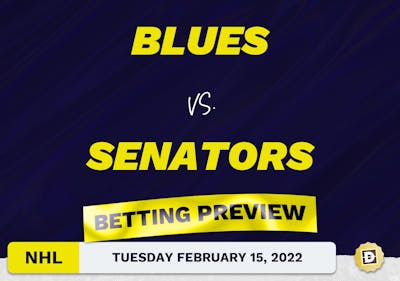 Blues vs. Senators Predictions and Odds - Feb 15, 2022