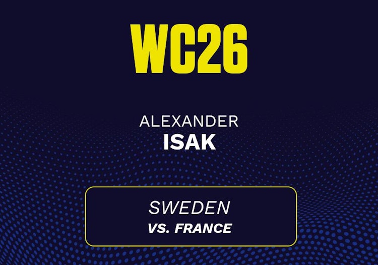 Alexander Isak projected stats for Tuesday, June 30, 2026.