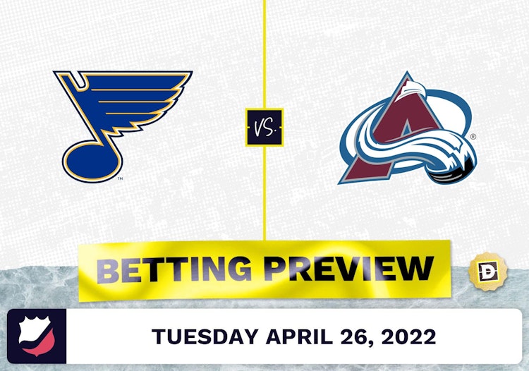Blues vs. Avalanche Prediction and Odds - Apr 26, 2022
