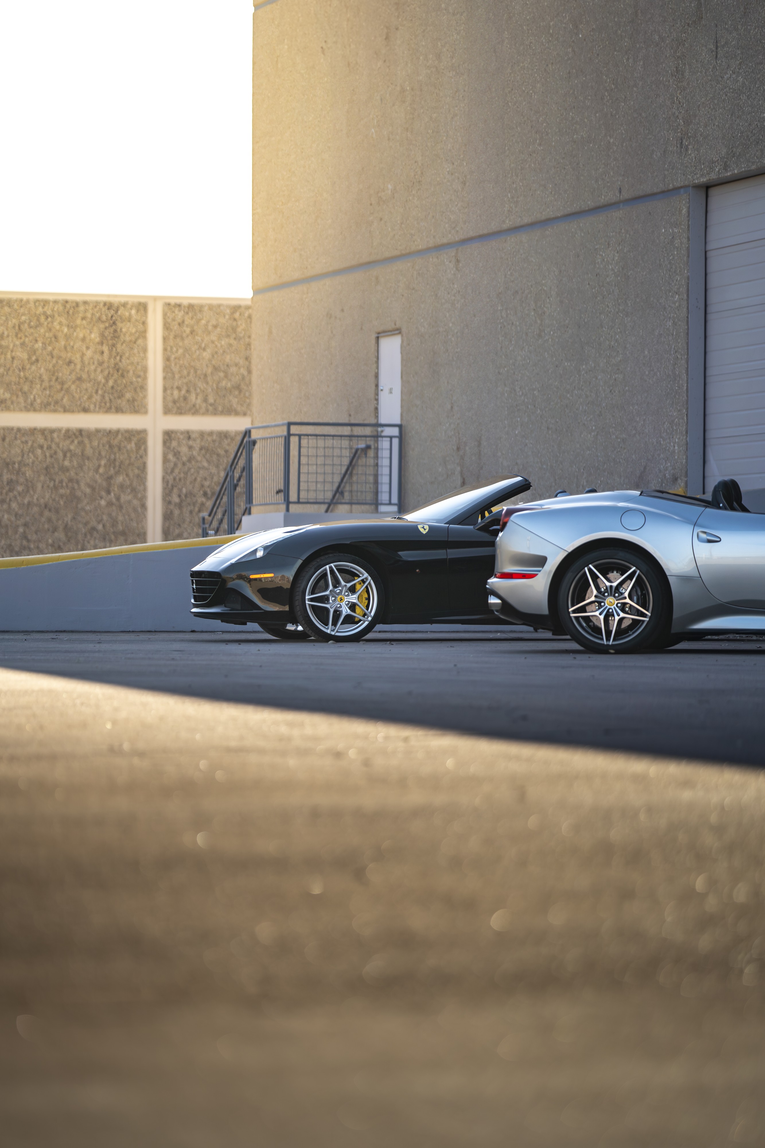 Two 2016 Ferrari California Ts at Petrol Lounge in Austin, TX.