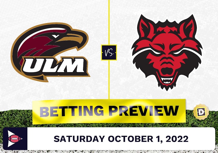 Louisiana-Monroe vs. Arkansas State CFB Prediction and Odds - Oct 1, 2022