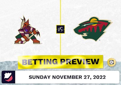 Coyotes vs. Wild Prediction and Odds - Nov 27, 2022