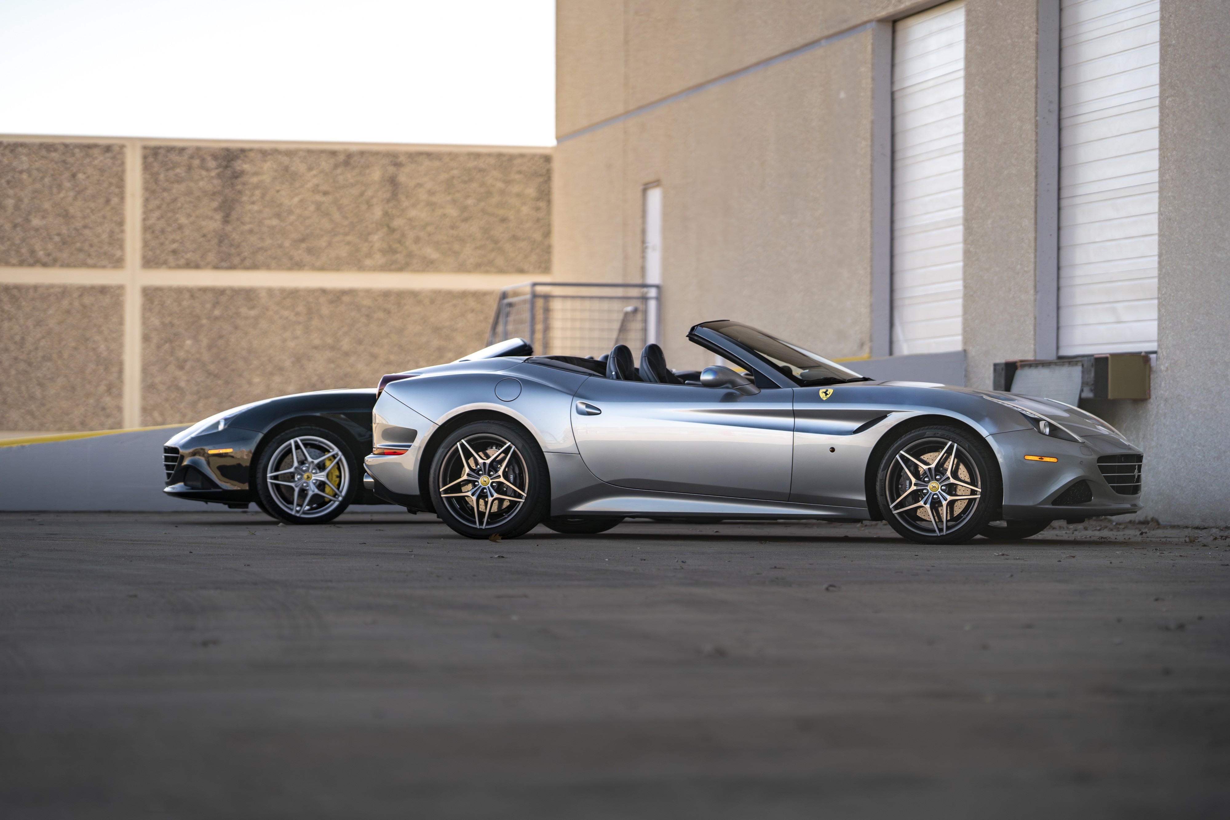 Two 2016 Ferrari California Ts at Petrol Lounge in Austin, TX.