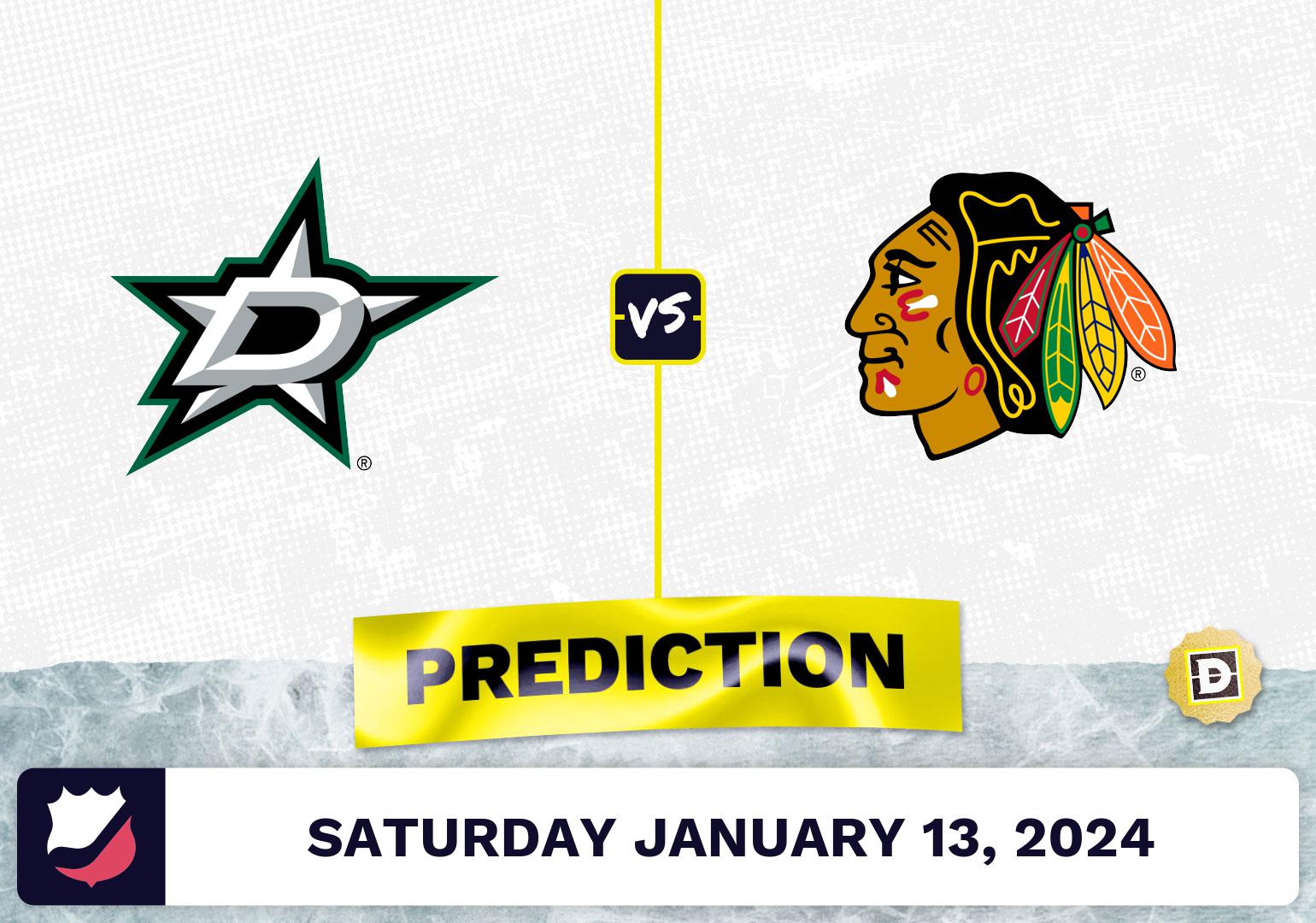 Dallas Stars vs. Chicago Blackhawks Prediction, Odds, NHL Picks [1/13/2024]
