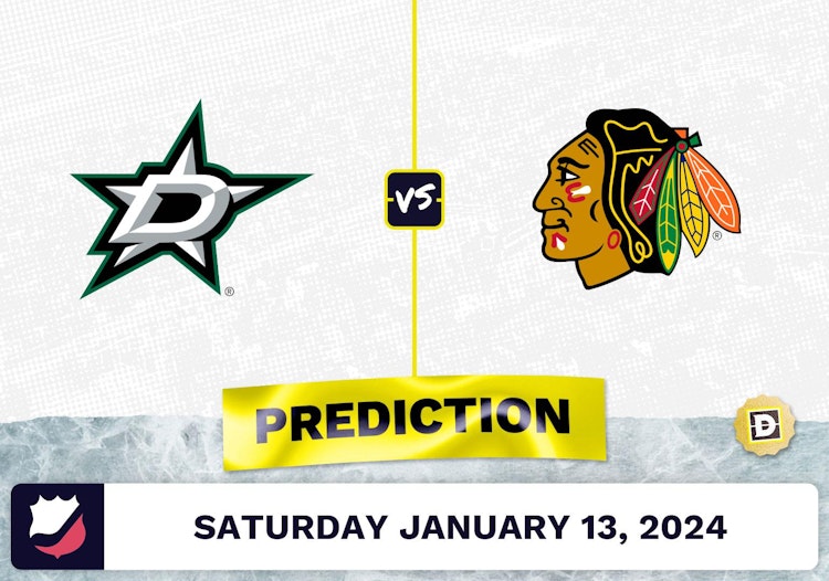 Dallas Stars vs. Chicago Blackhawks Prediction, Odds, NHL Picks [1/13/2024]