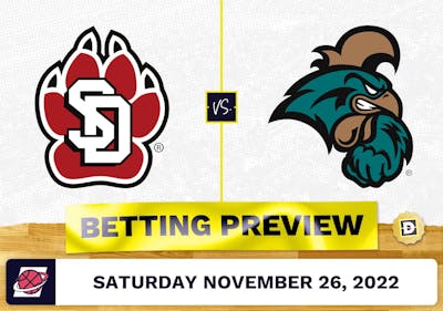 South Dakota vs. Coastal Carolina CBB Prediction and Odds - Nov 26, 2022
