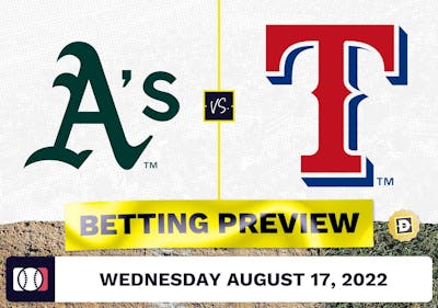 Athletics vs. Rangers Prediction and Odds - Aug 17, 2022