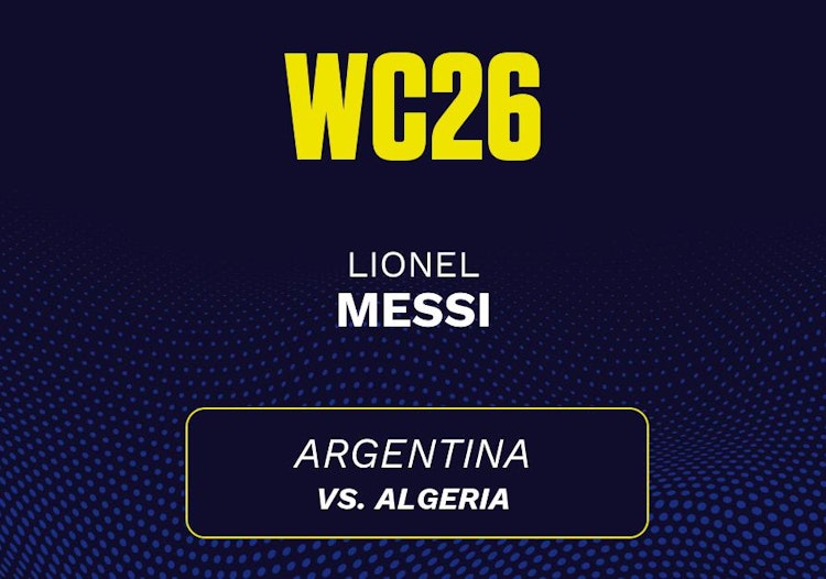 Lionel Messi projected stats for Tuesday, June 16, 2026.