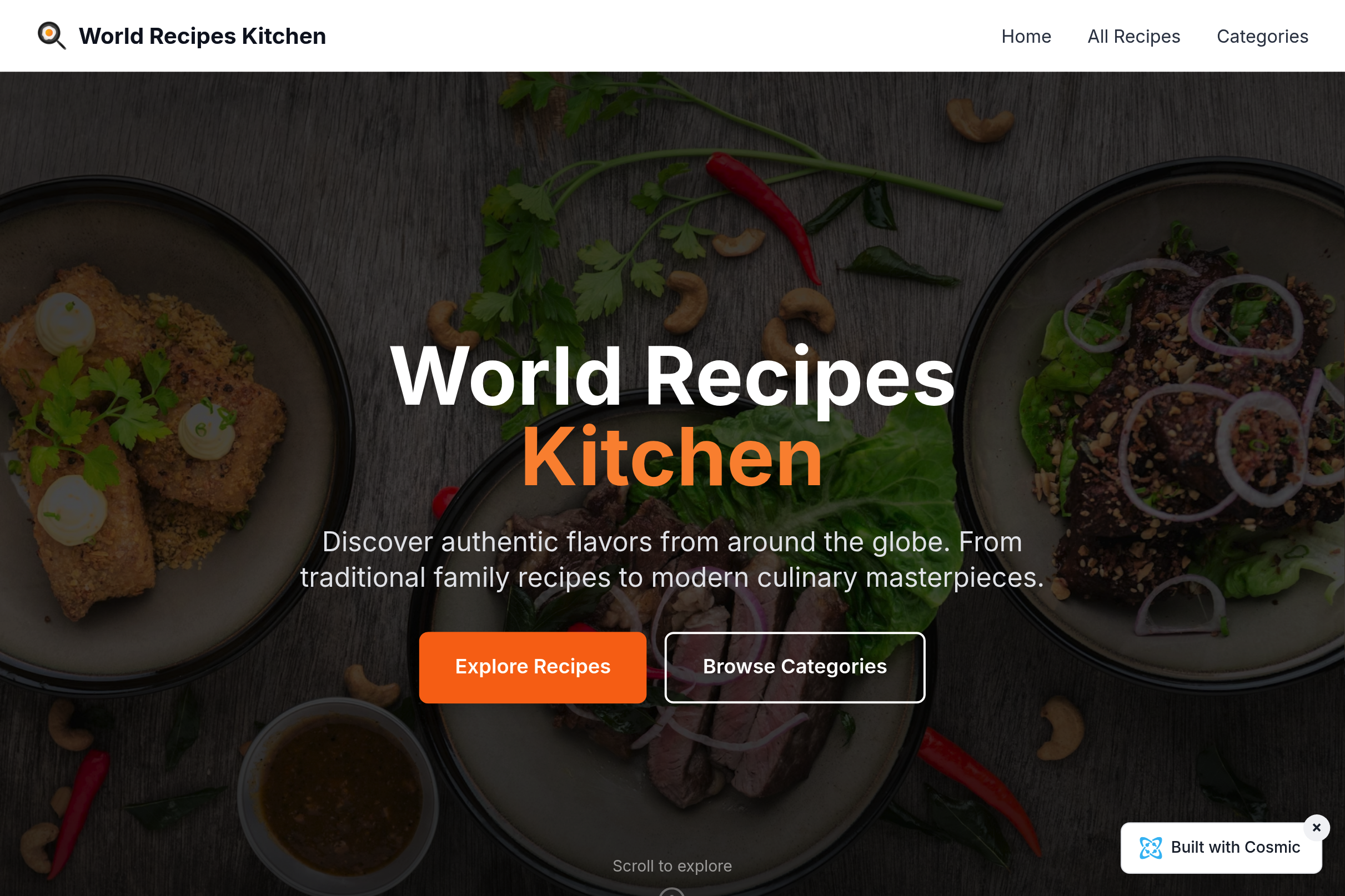 Screenshot of World Recipes Kitchen