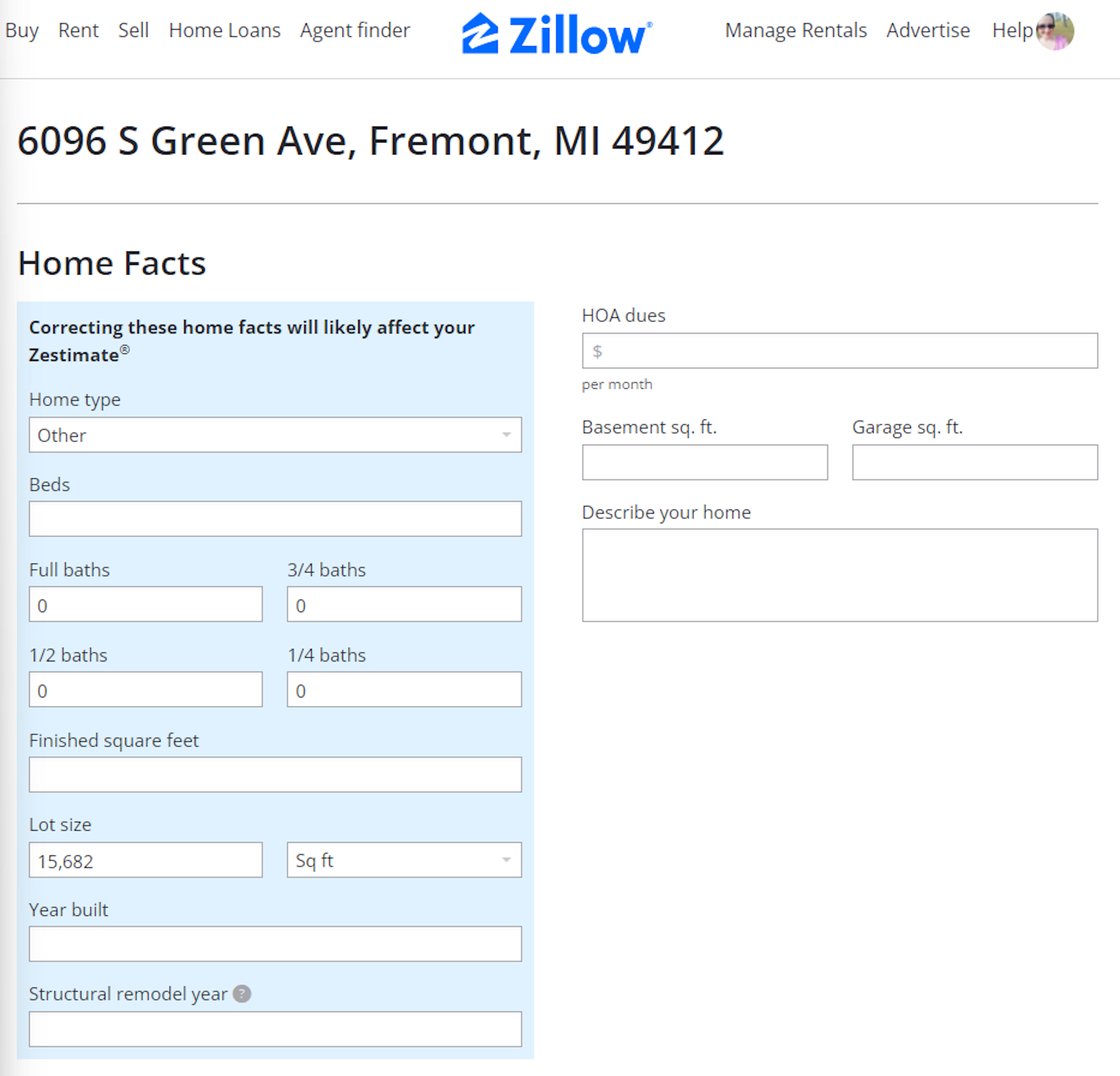 Zillow Rental Estimate