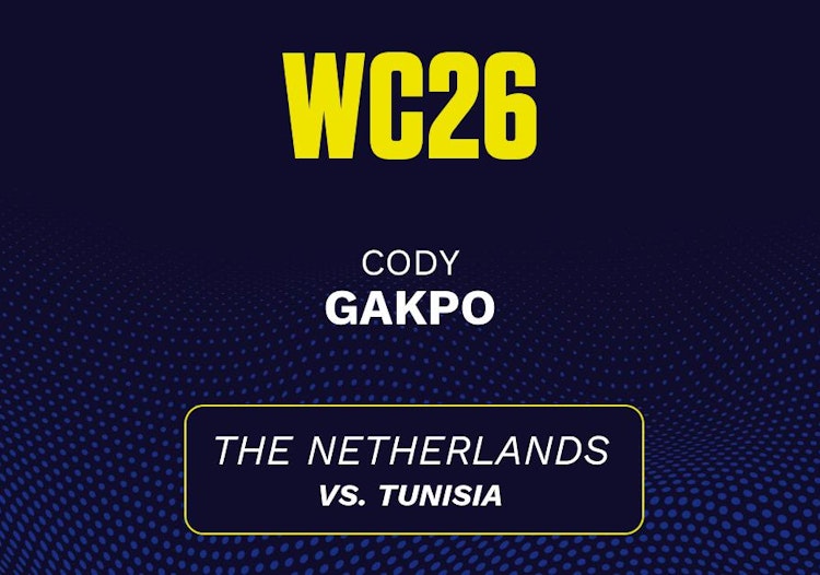 Cody Gakpo projected stats for Thursday, June 25, 2026.