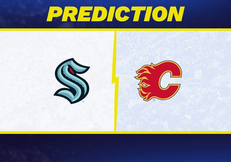 The Seattle Kraken take on the Calgary Flames in NHL action.