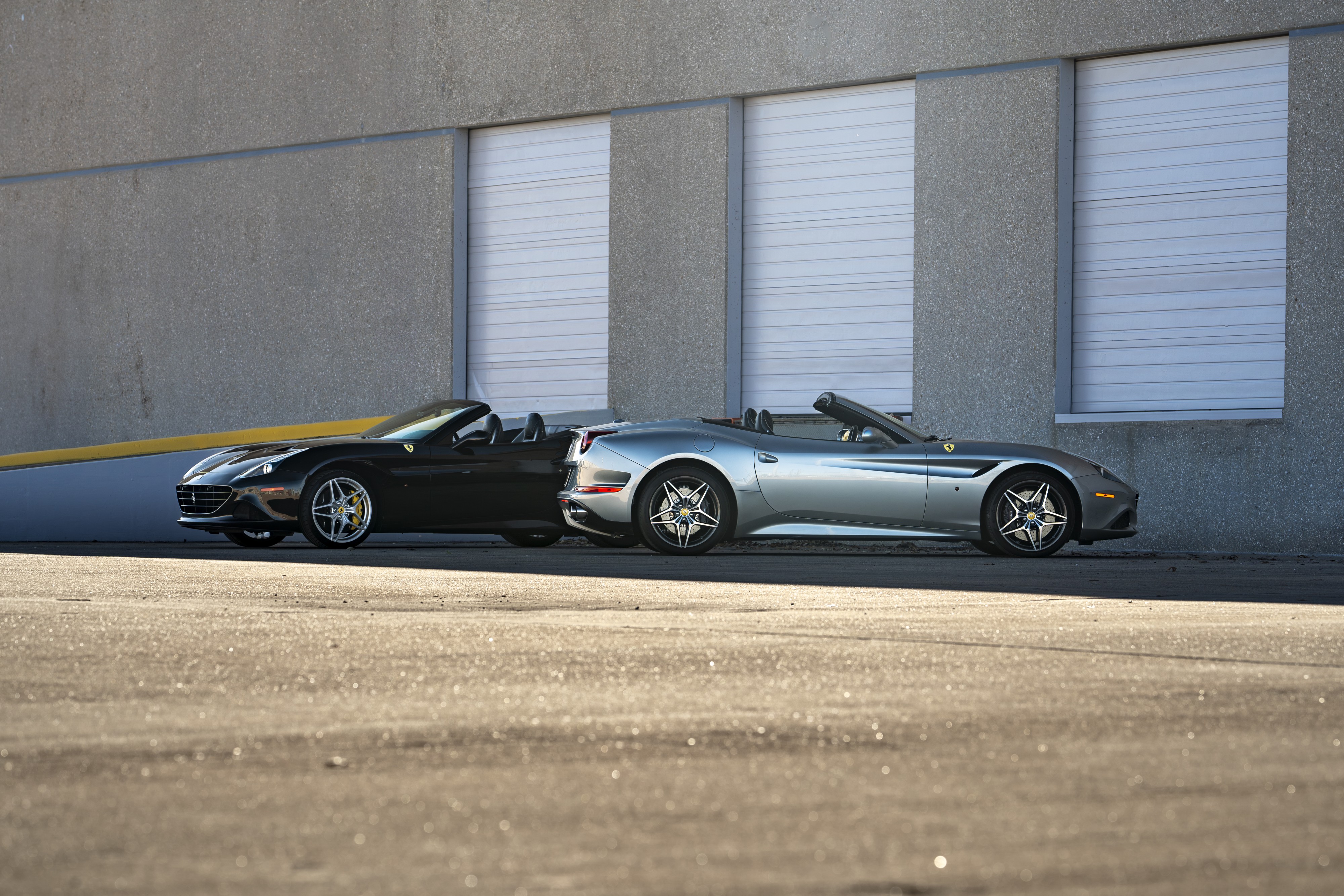 Two 2016 Ferrari California Ts at Petrol Lounge in Austin, TX.