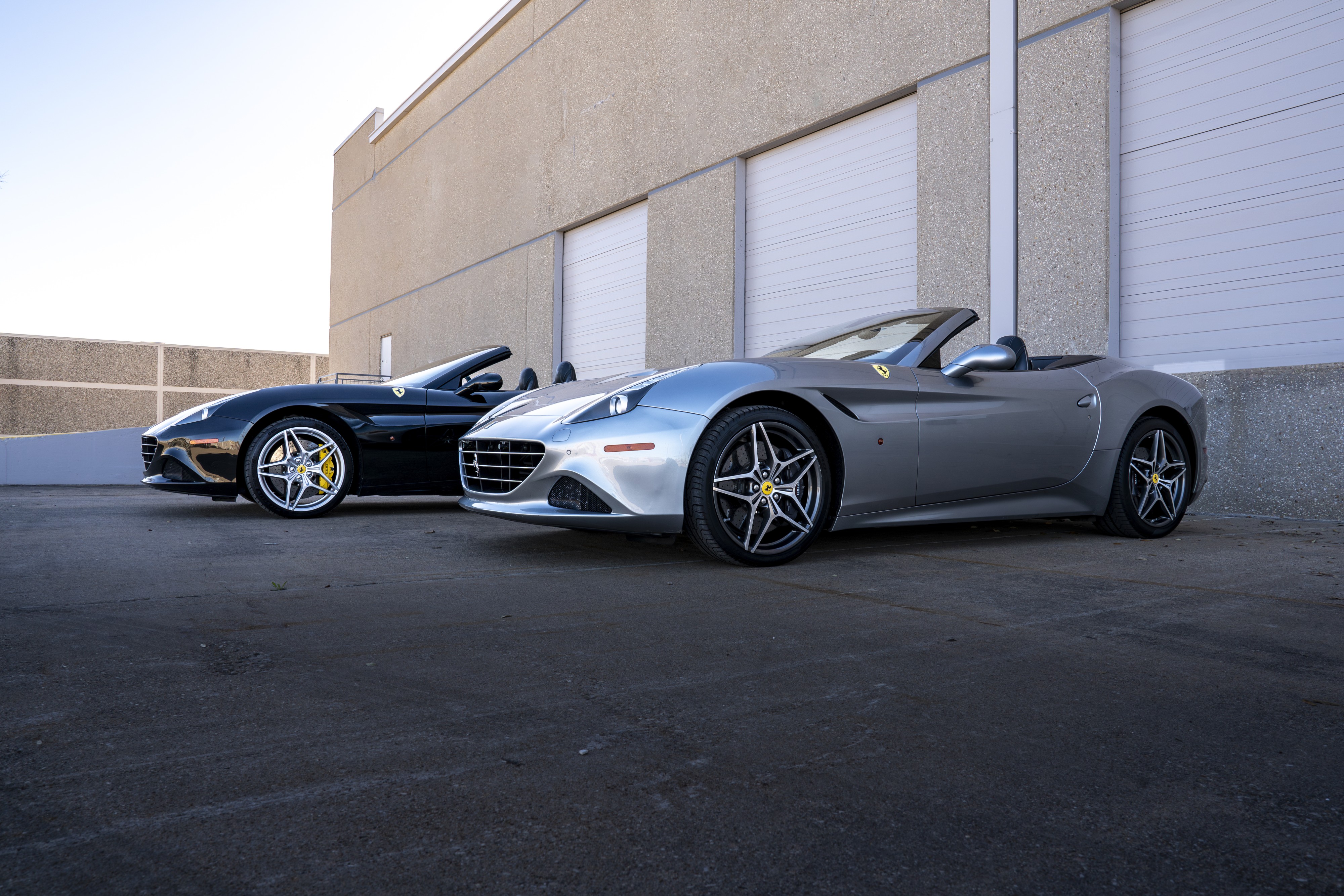 Two 2016 Ferrari California Ts at Petrol Lounge in Austin, TX.