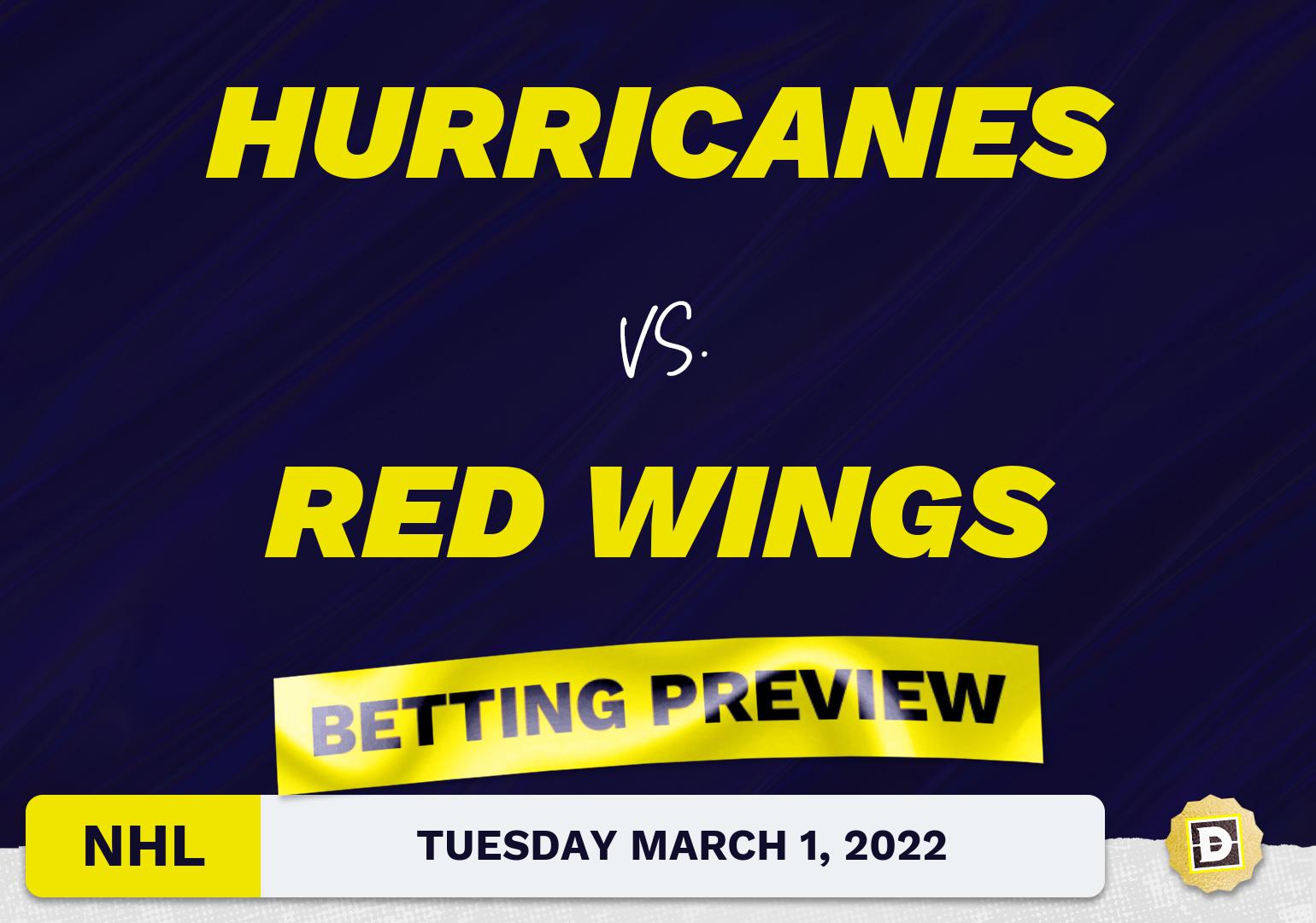 Hurricanes vs. Red Wings Predictions and Odds - Mar 1, 2022
