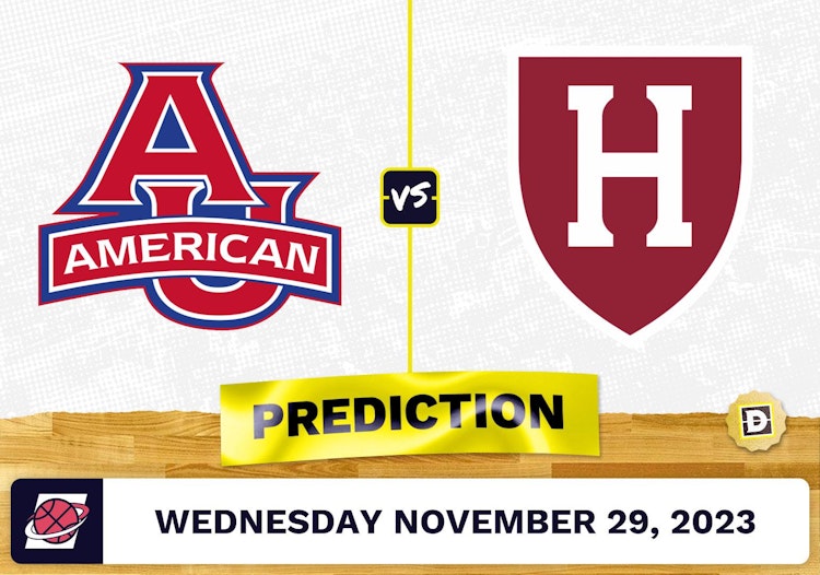 American University American University vs. Harvard Harvard Basketball Prediction - November 29, 2023