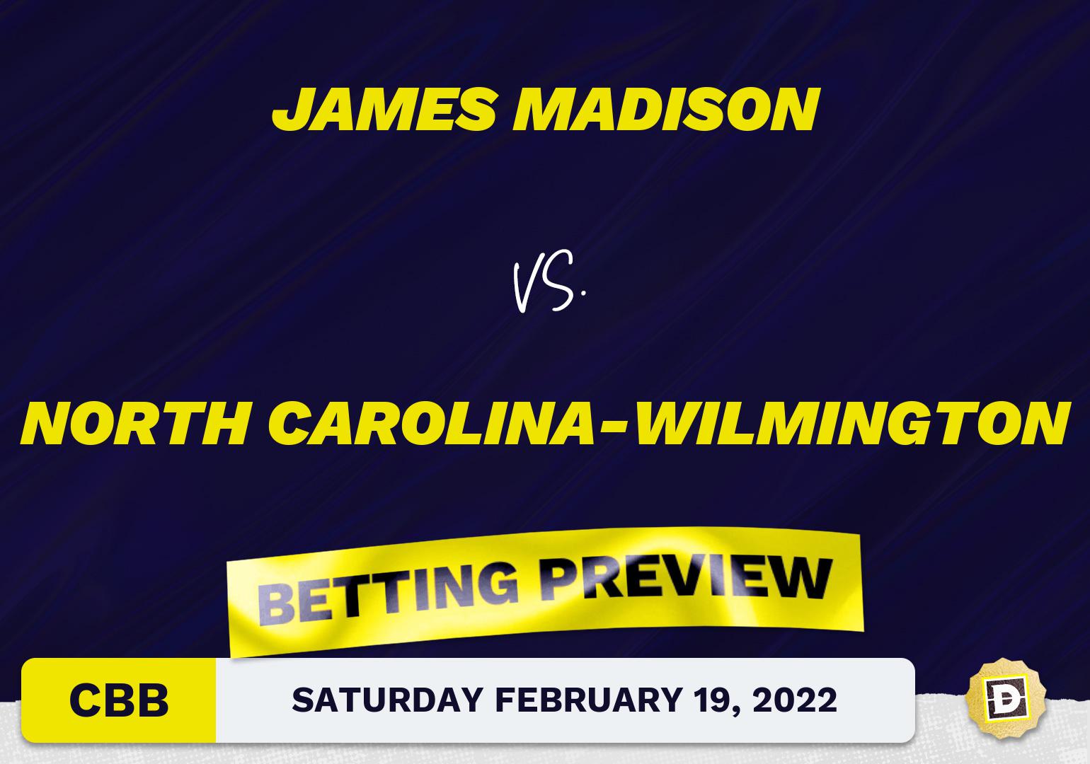 James Madison vs. North Carolina-Wilmington CBB Predictions and Odds - Feb 19, 2022