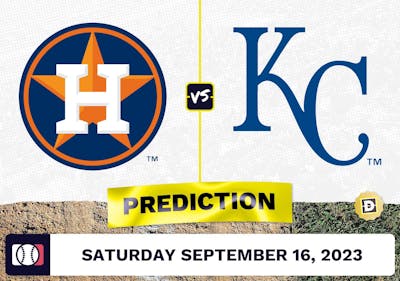 Astros vs. Royals Prediction for MLB Saturday [9/16/2023]