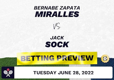 Bernabe Zapata Miralles vs. Jack Sock Predictions - Jun 28, 2022
