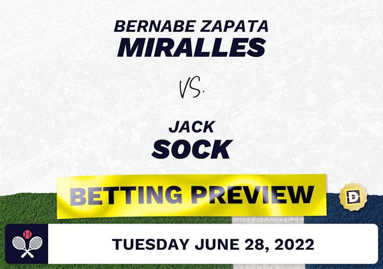 Bernabe Zapata Miralles vs. Jack Sock Predictions - Jun 28, 2022